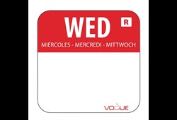 Vogue étiquettes décollable mercredi rouge - 1000pcs